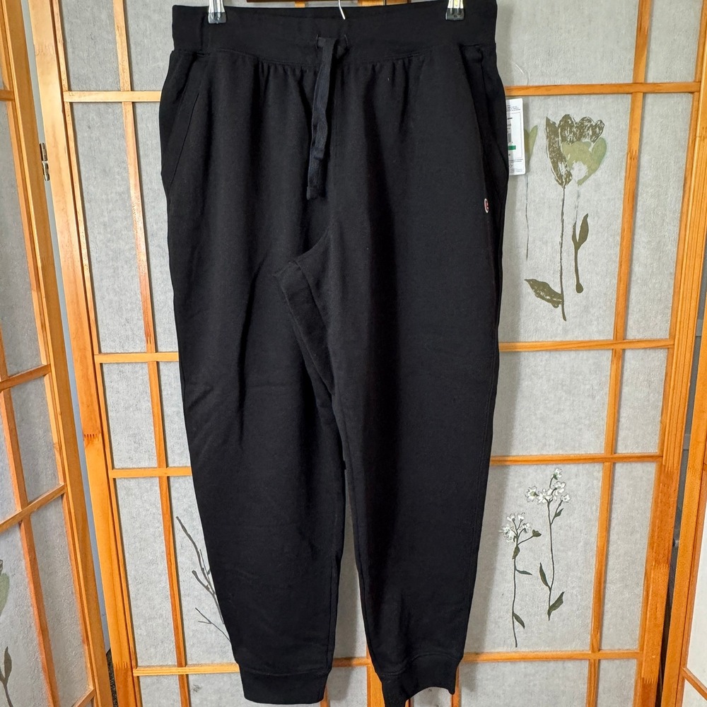 Champion Women Black Powerblend Fleece Joggers Sweatpants XL New